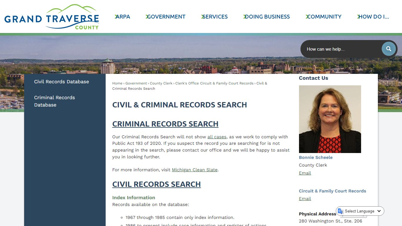 Civil & Criminal Records Search | Grand Traverse County, MI